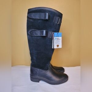 NWT Ariat Summit Waterproof Black Leather Tall Riding Boot sz 7B 66001